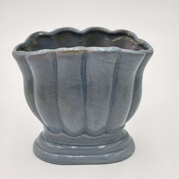 Ribbed Pottery Vase Etsy