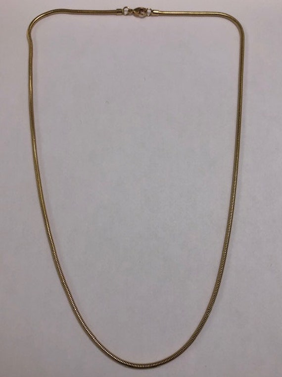 18K yellow gold snake chain