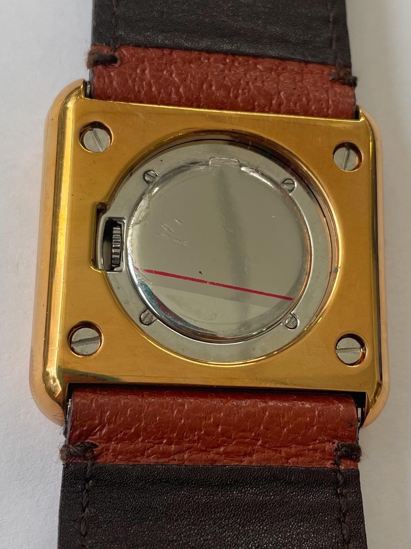 Gold Plated Large Square Prada Runway Wrist Watch - Etsy