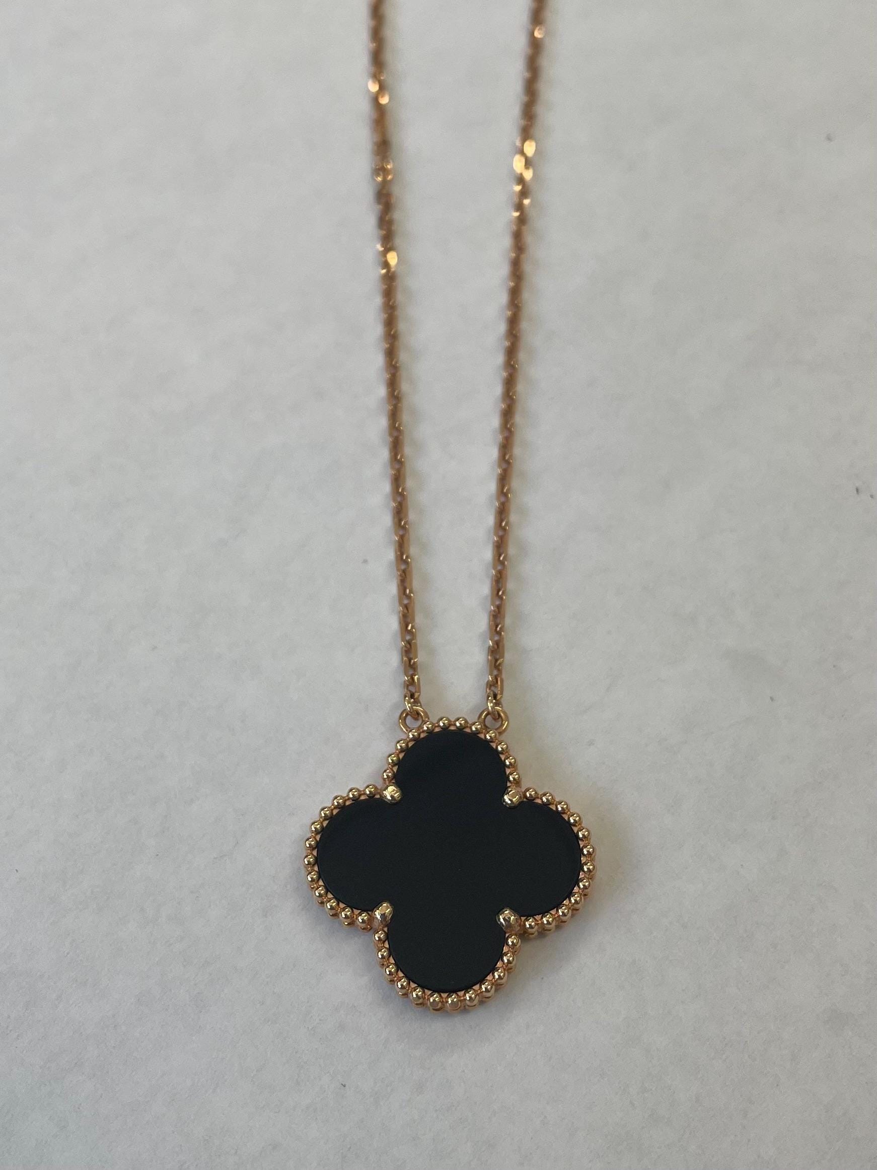 Van cleef alhambra black necklace - Etsy 日本