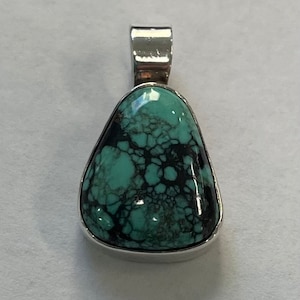 Sterling silver turquoise pendant by KRS studio