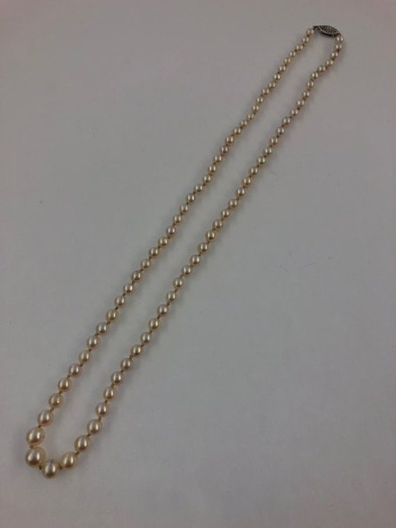 18 inch strand of graduated cultured pearls - image 2