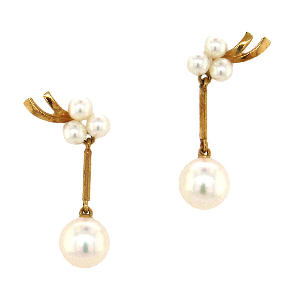 18K gold Mikimoto pearl earrings Etsy