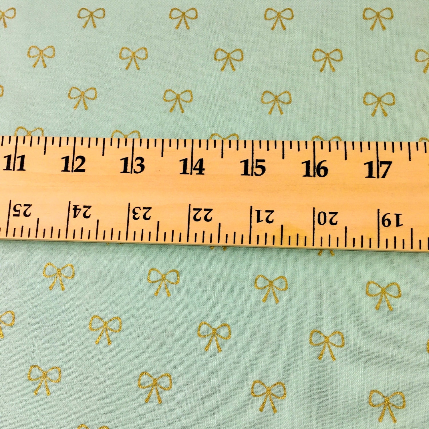Mint and Gold Fabric Bow Pattern Fabric Mint Baby Girl - Etsy