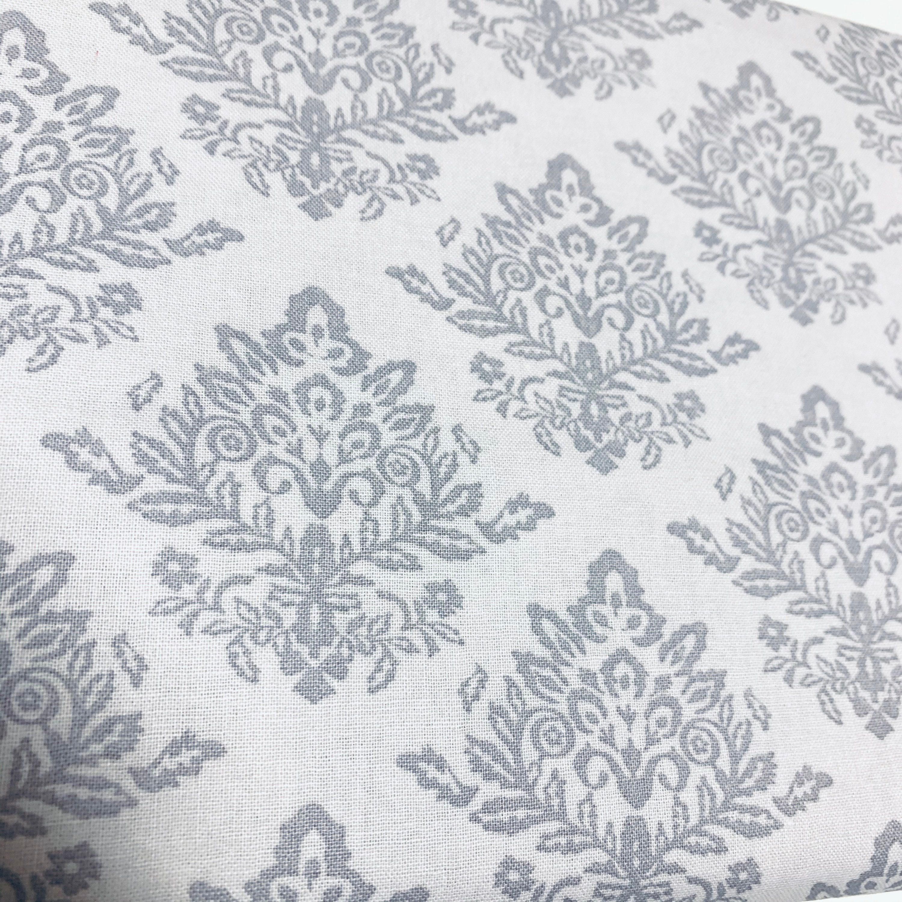 Gray Damask Fabric Gray Tonal Fabric Gray Tonal Damask Etsy