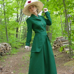 Hyacinth Edwardian Inspired Long Jacket with Matching Skirt