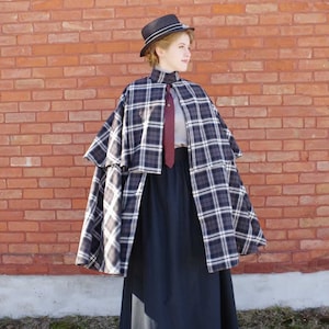 Fiona Plaid Two Tiered Cape