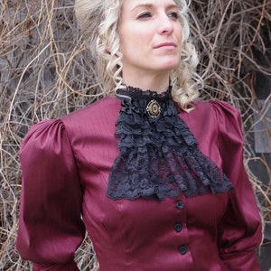 Victorian Lace Ruffled Jabot