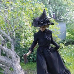 Ravenna Black Edwardian Witch Ensemble Dress