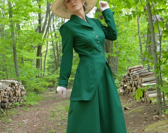 Hyacinth Edwardian Inspired Long Jacket with Matching Skirt