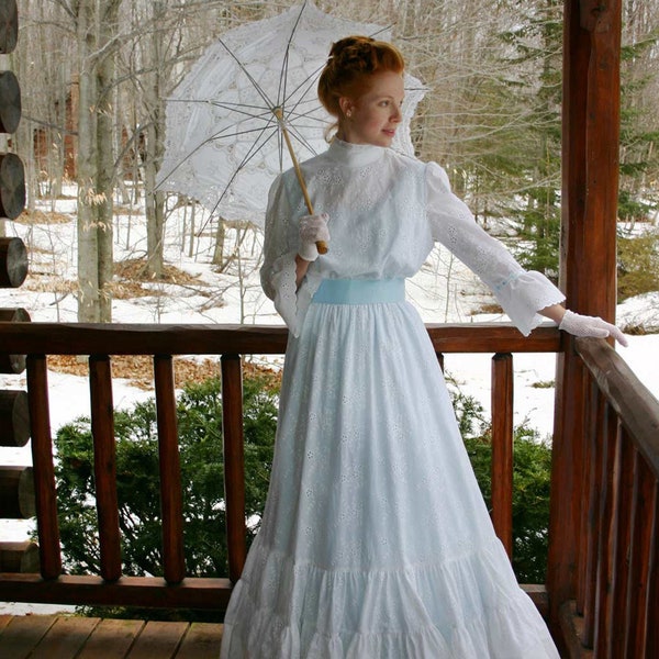 Snowdrop Edwardian Eyelet Lace Gown