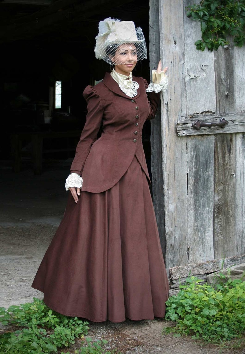 Steampunk Costumes, Outfits for Women Quinn Corduroy Riding Suit $210.00 AT vintagedancer.com