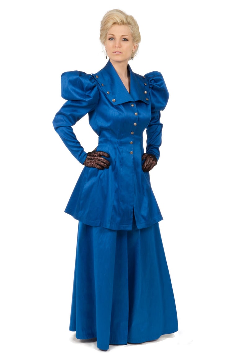 Downton Abbey Inspired Dresses Victorian Styled Dupioni Suit $249.95 AT vintagedancer.com