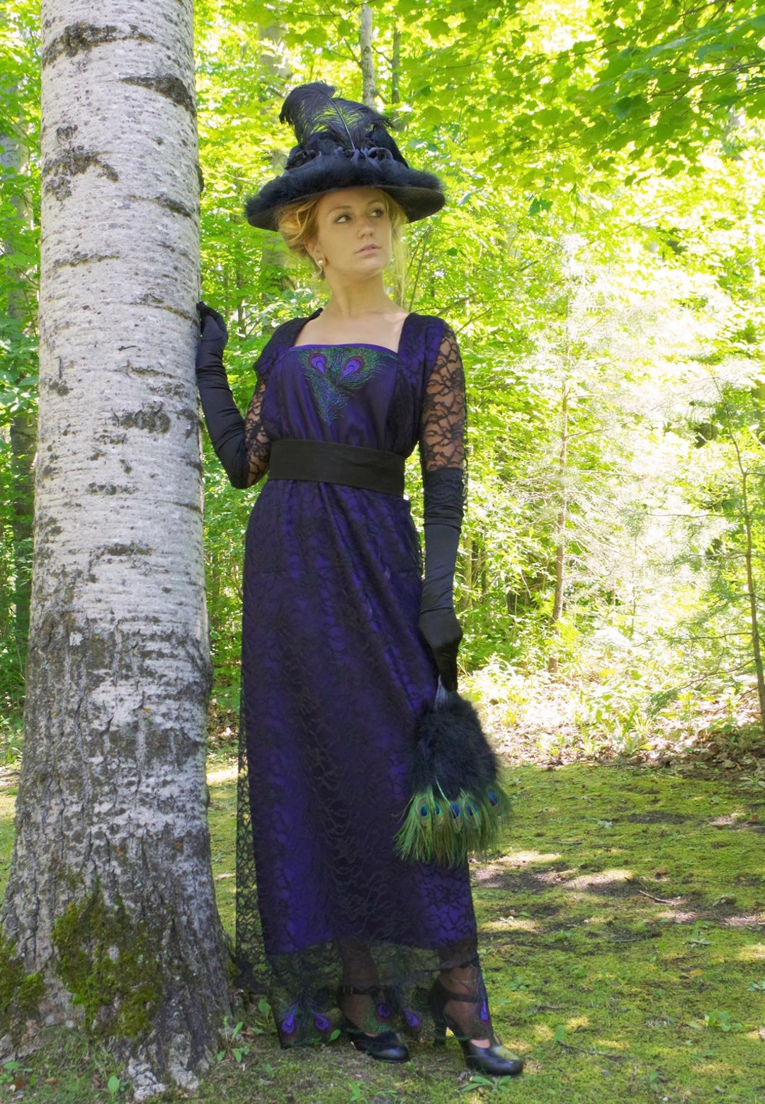 Peacock Edwardian Lace Dress - Etsy