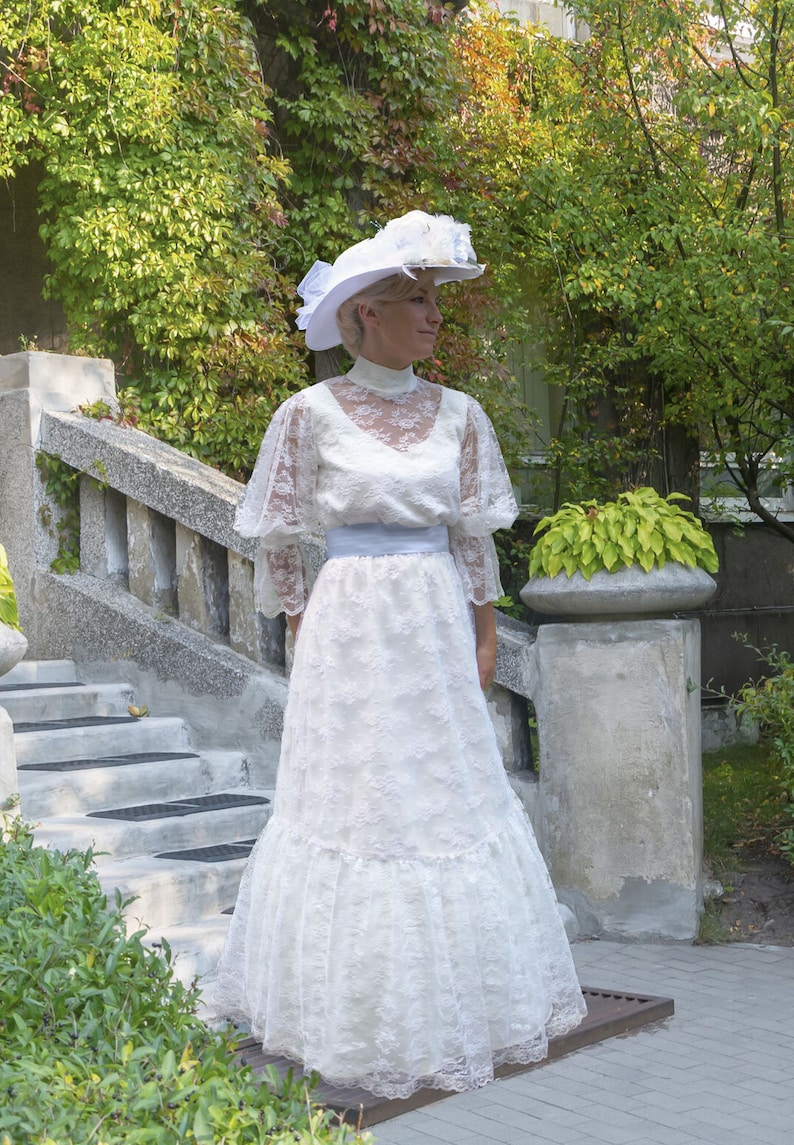 Titanic Fashion – 1st Class Women’s Clothing Chantilly Lace Edwardian Dress $239.95 AT vintagedancer.com
