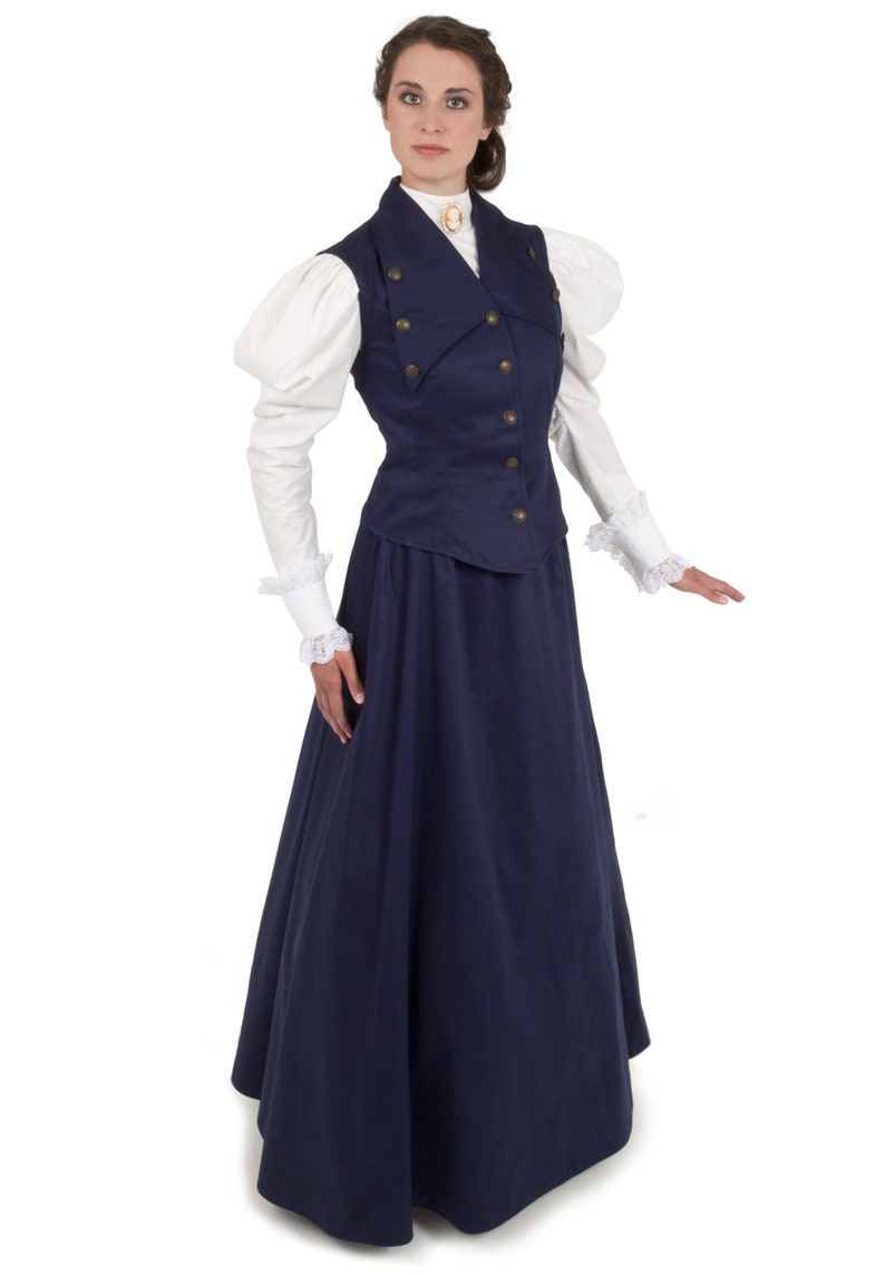 Plus Size Edwardian Clothing 1900 1910s  Edwardian Victorian Vest and Skirt 51045-1081  $189.95 AT vintagedancer.com