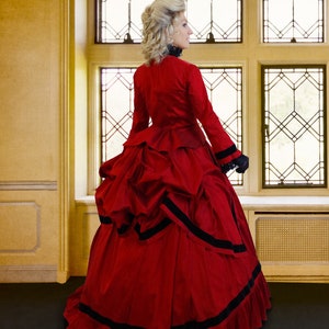 Countess Veronika Victorian Silk Bustle Dress