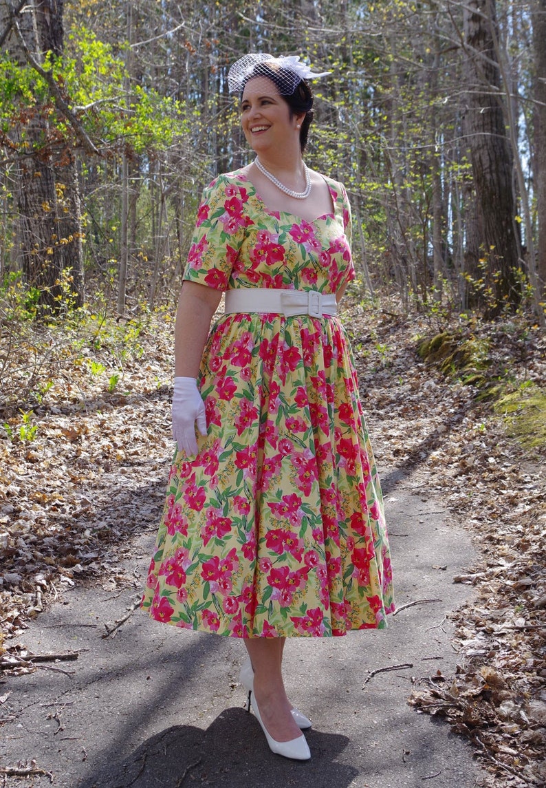 Plus Size Swing Dresses, Vintage Dresses Vivien Retro Swing 1950s Dress $139.95 AT vintagedancer.com