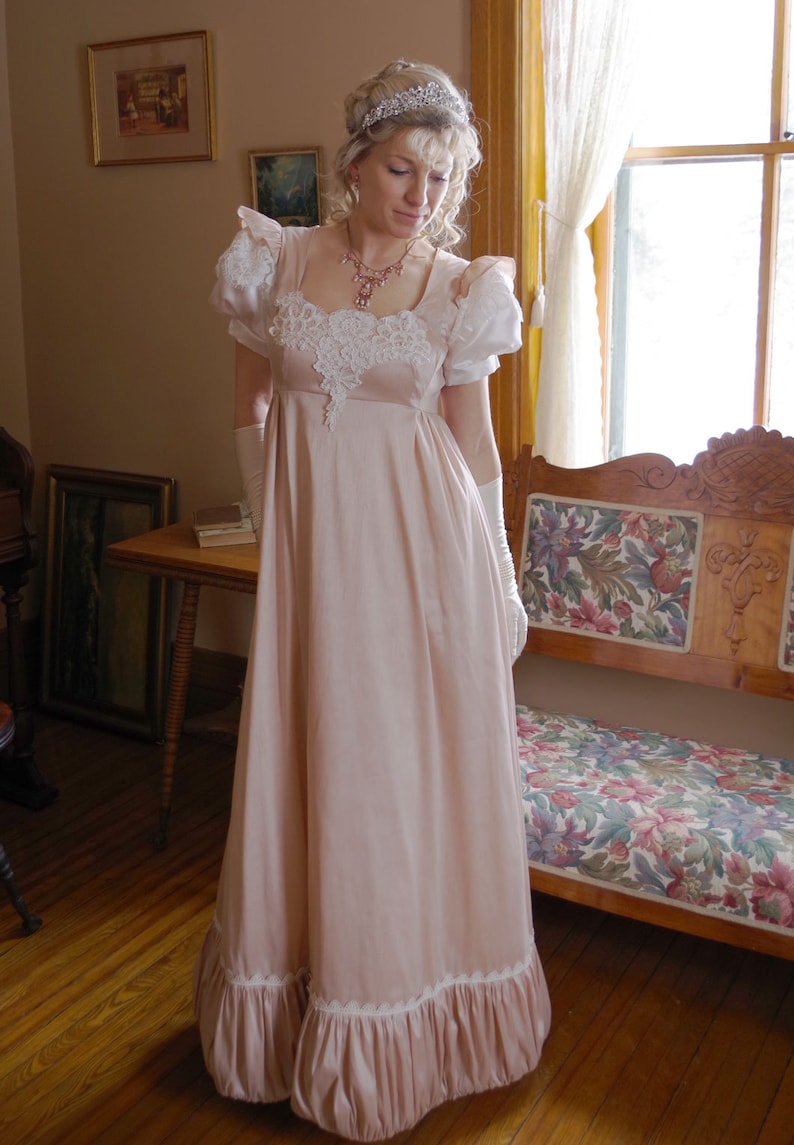 Regency Dress, Shoes | Jane Austen Clothing, Bridgerton Dresses Deborah Regency Dress $189.95 AT vintagedancer.com