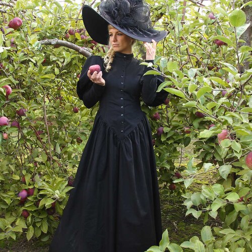 Domnita Victorian Mourning Halloween Witch Dress - Etsy Canada