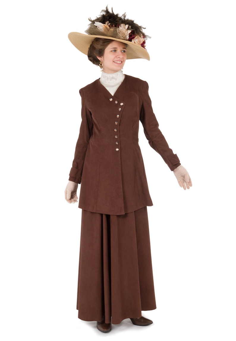 Edwardian Ladies Clothing – 1900, 1910s, Titanic Era     Sienna Edwardian Corduroy Suit  AT vintagedancer.com