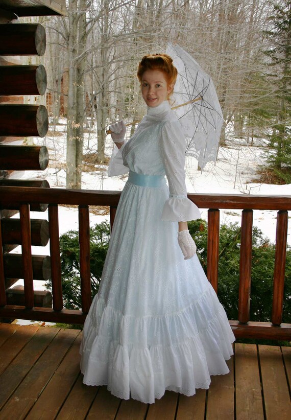 90400 Schneetropfen Edwardian Ose Spitze Kleid Etsy