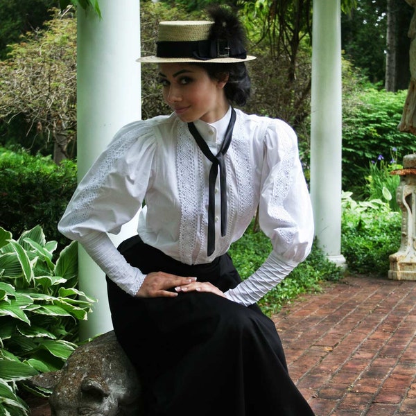 Classic Victorian Cotton Blouse