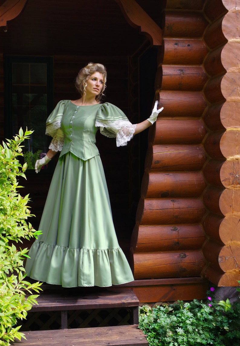 Victorian Plus Size Dresses | Edwardian Clothing, Costumes Anastasia Victorian Fancy Dress $173.00 AT vintagedancer.com