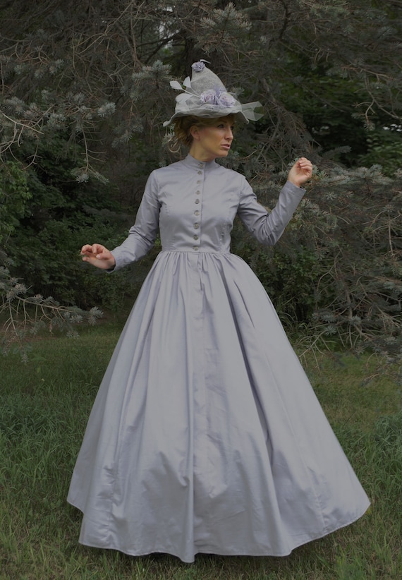 The Victorian Grey Witch Dress Etsy