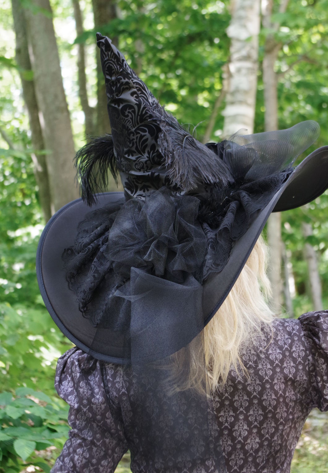 Victorian Mourning Dress and Witch Hat - Etsy