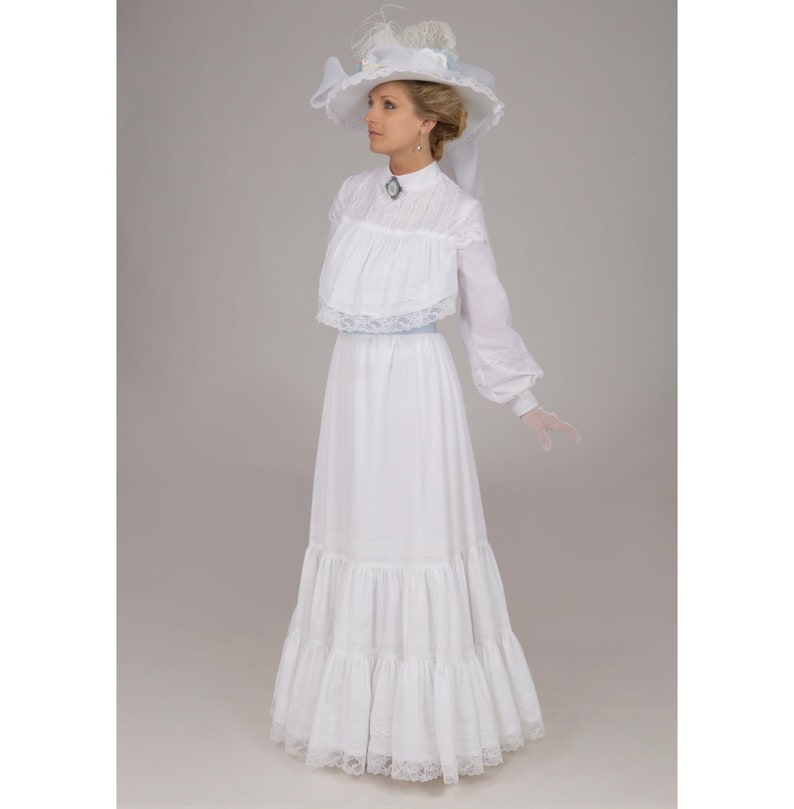 1900s Edwardian Dress, 1910s Dresses and Gowns Bella Edwardian Dress 60700 Bella Edwardian Dress $229.95 AT vintagedancer.com