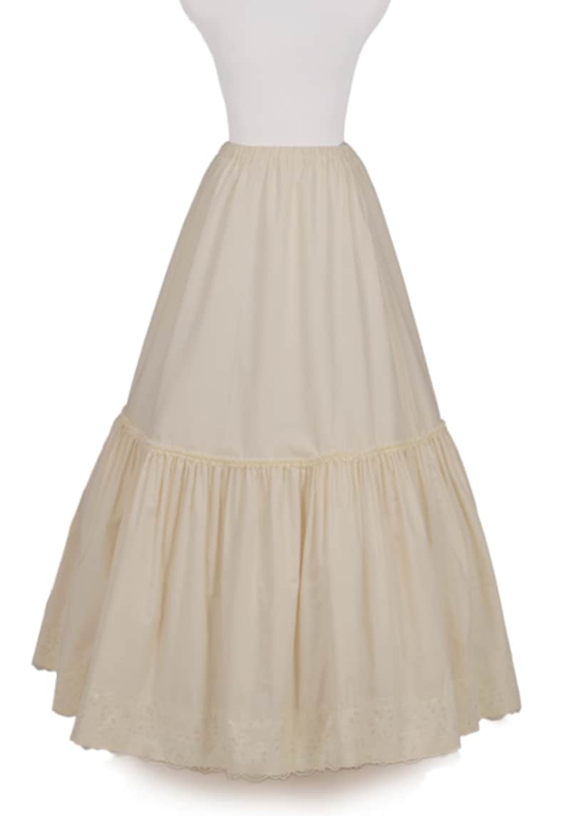 Victorian Lingerie History – Corset, Chemise, Petticoats Lace Trimmed Skirt $69.95 AT vintagedancer.com
