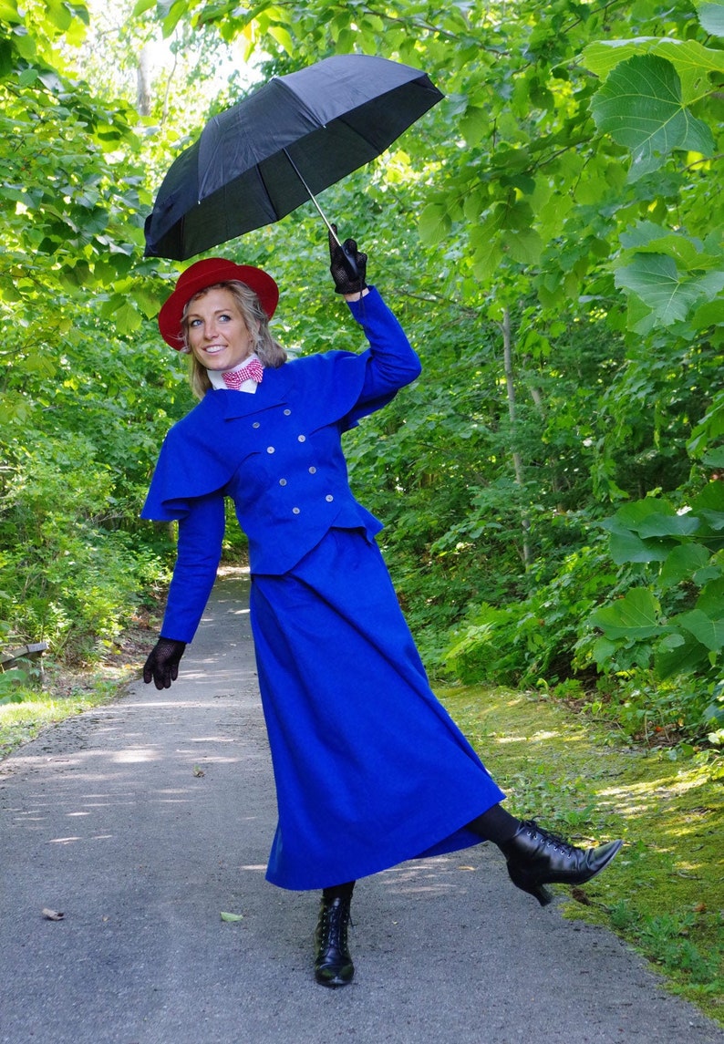 Edwardian Ladies Clothing – 1900, 1910s, Titanic Era Mary Poppins Victorian Nanny Suit $199.95 AT vintagedancer.com