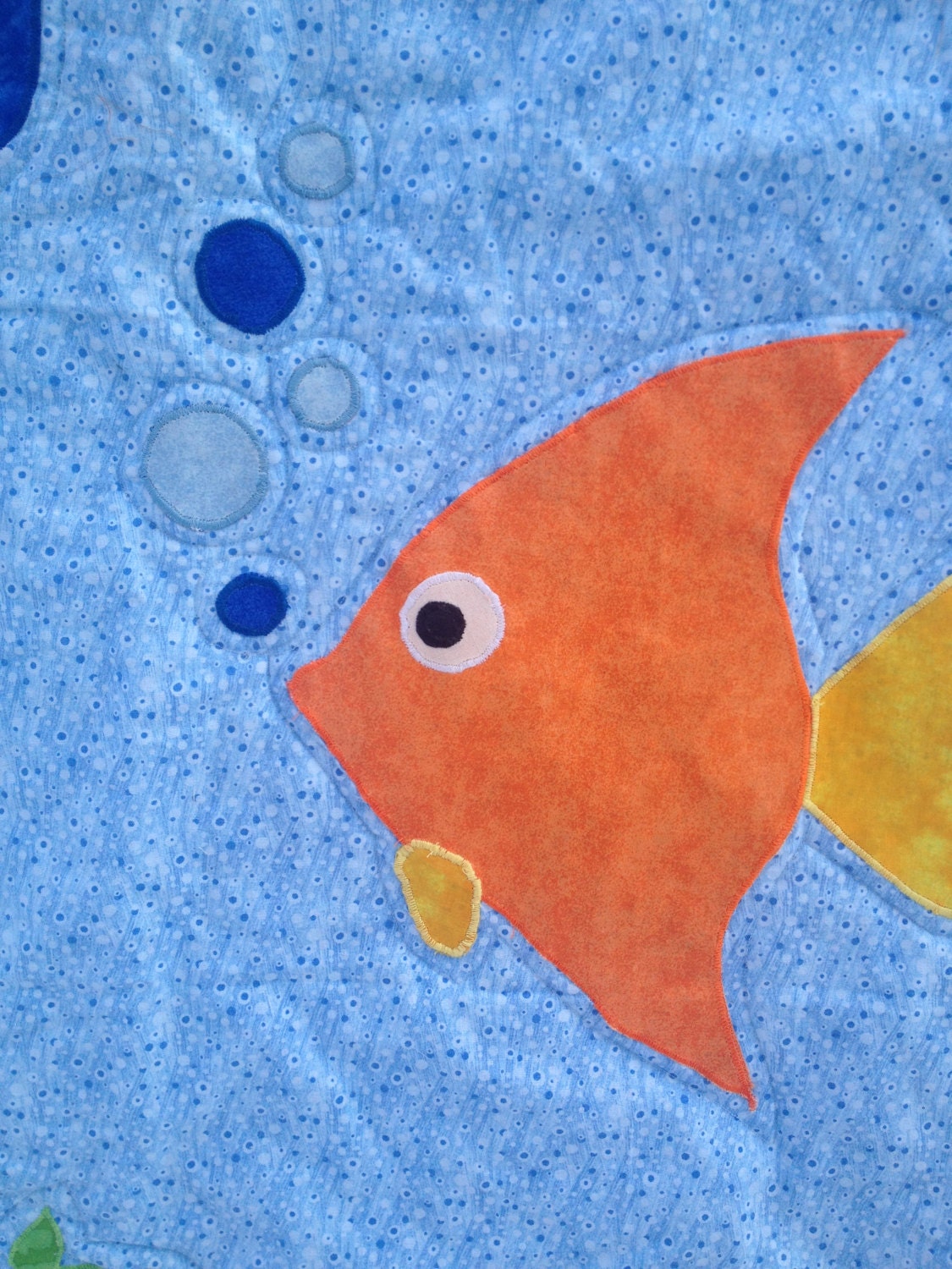Bubble Fish Crib/toddler Quilt Etsy