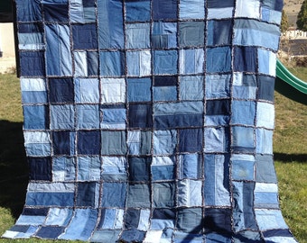 Unconventional rag denim/jean quilt