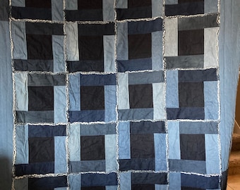 Edredón Denim Cubby Holes: edredón de trapo poco convencional.
