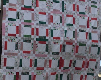 Christmas quilt-Squares and Rails pattern