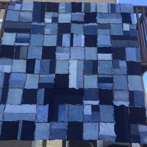 Unconventional Rag Denim/jean Quilt - Etsy