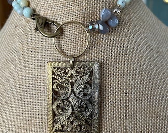 The vintage buckle necklace