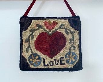 Rug Hooking Pattern, Primitive Hooked Rug pattern, Hand hooked rug patterns by Terri Leamer of Winter Cottage Studio