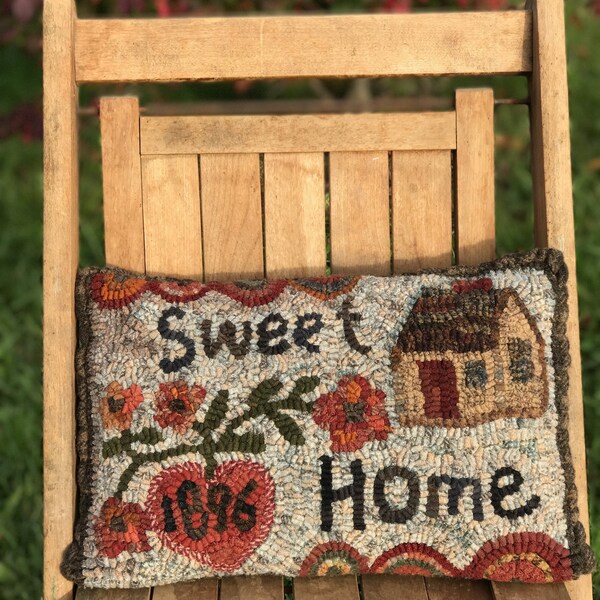 Primitive Hooked Rug Etsy