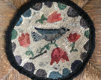 Patrón de enganche de alfombra, patrón de alfombra con gancho primitivo, patrones de alfombra con gancho a mano por Terri Leamer de Winter Cottage Studio