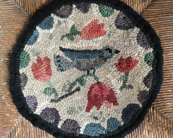 Rug Hooking Pattern, Primitive Hooked Rug pattern, Hand hooked rug patterns by Terri Leamer of Winter Cottage Studio