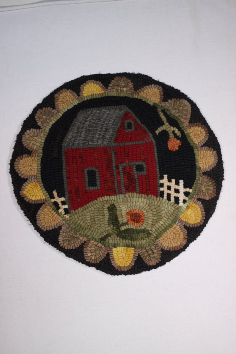 Rug Hooking Pattern, Primitive Hooked Rug Pattern, Original Design by ...