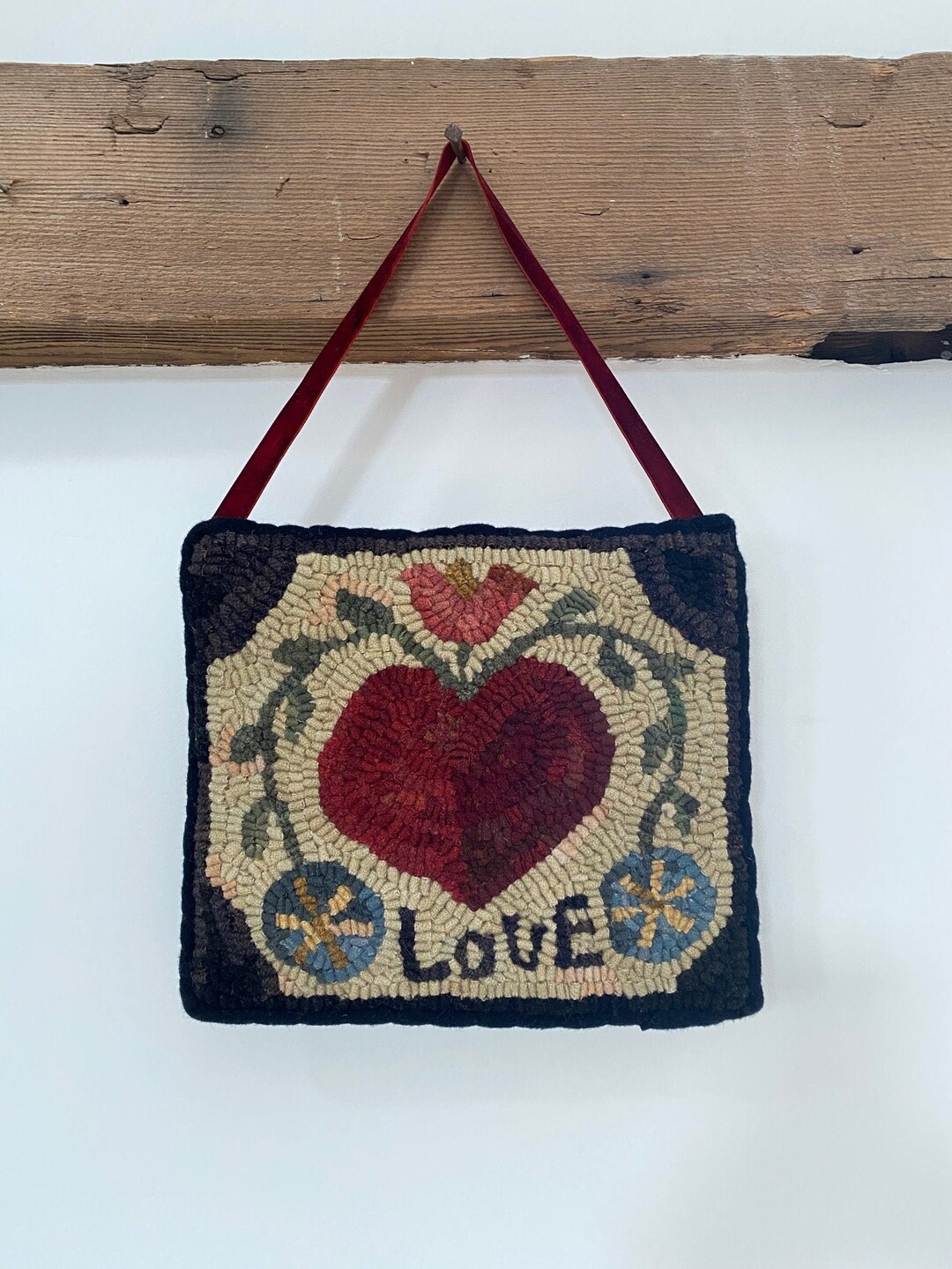 Rug Hooking Pattern, Primitive Hooked Rug Pattern, Hand Hooked Rug