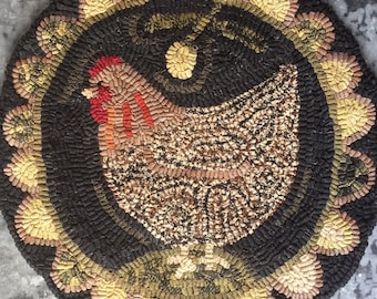 Rug Hooking Pattern, Primitive Hooked Rug Pattern, Original design by Winter Cottage Studio, Full size pattern