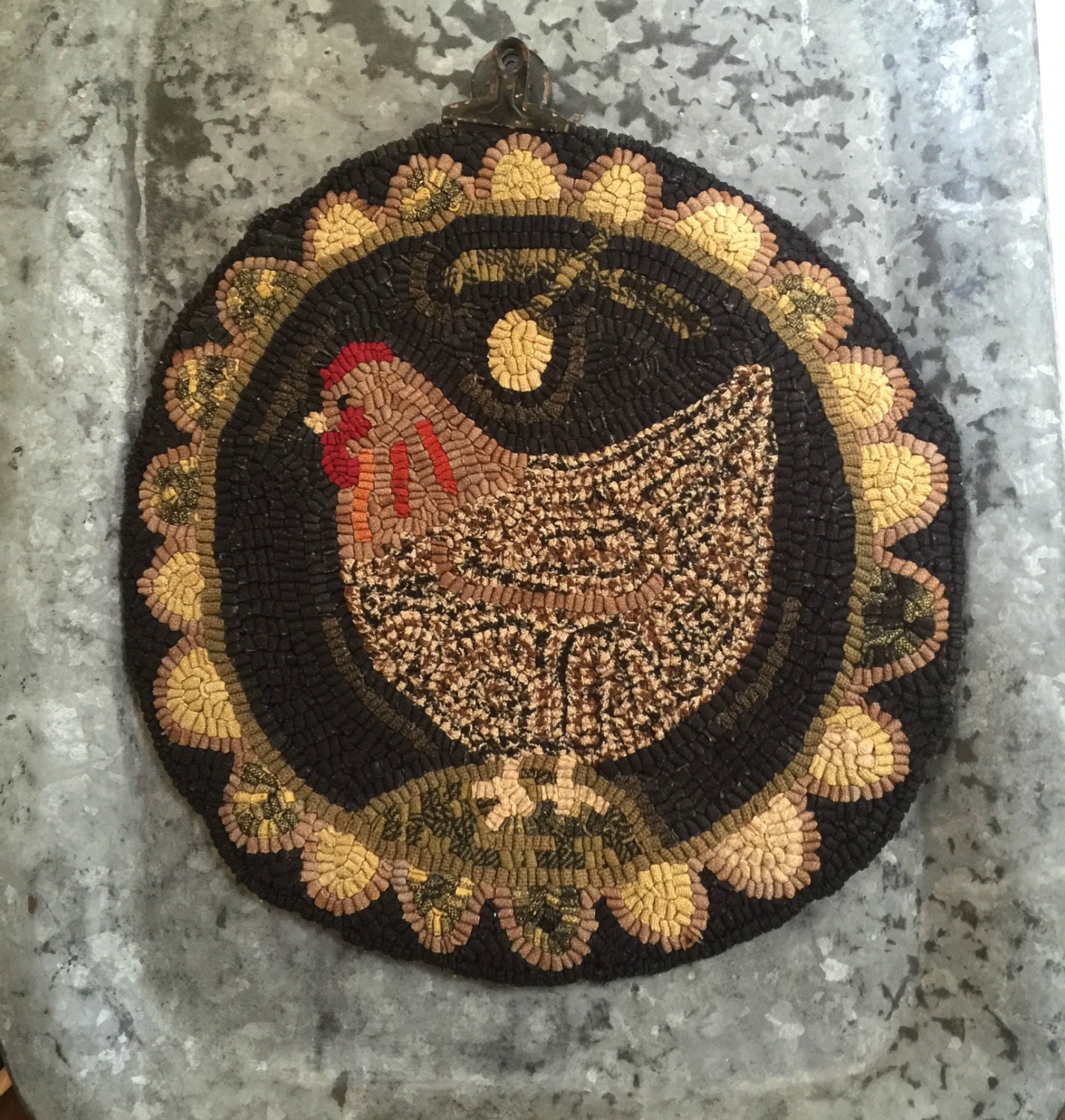 Rug Hooking Pattern/Chicken/Chair Pad/Hooked rug pattern hand Etsy