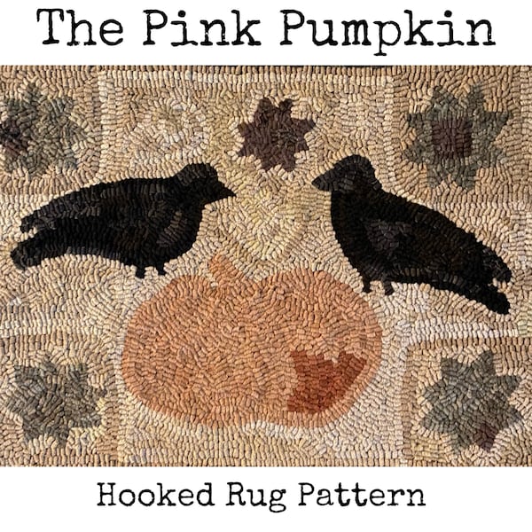 Rug Hooking Pattern, Primitive Hooked Rug pattern, Hand hooked rug patterns by Terri Leamer of Winter Cottage Studio