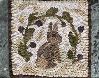 Rug Hooking Pattern, Primitive Hooked Rug Pattern, Original design by Winter Cottage Studio, Full Size Pattern