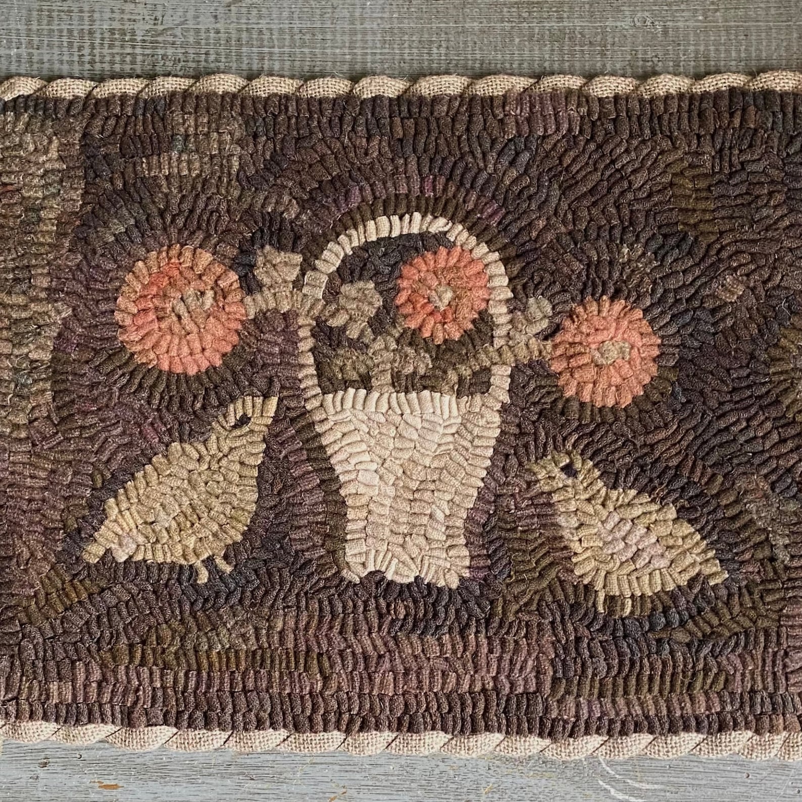 Summer Posies Hooked Rug Patternprimitive Rug Hooking - Etsy